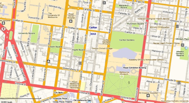 Carlton street map