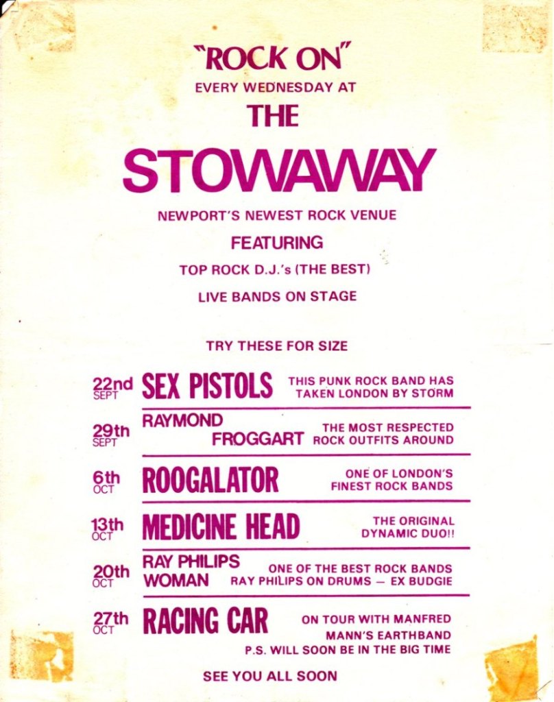 Sex Pistols at the Stowaway Club