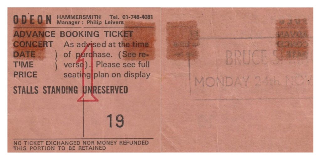 Springsteen Hammersmith Odeon 1975